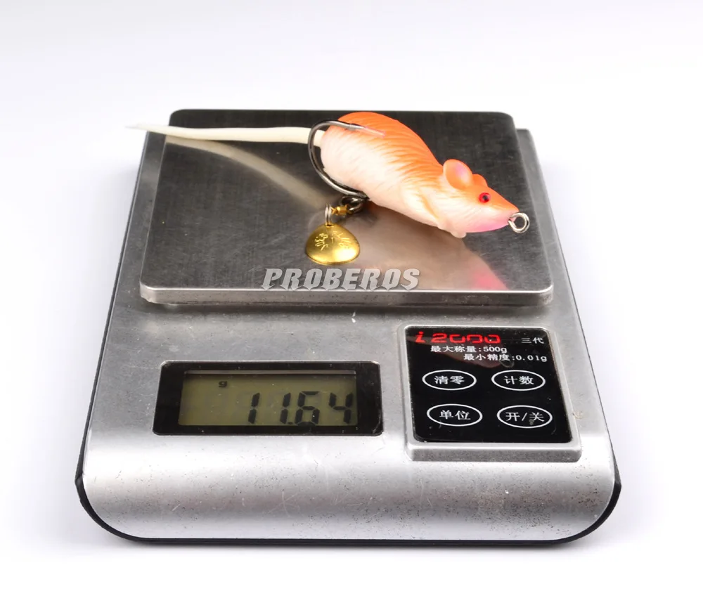 1 шт. силиконовая Реалистичная приманка-мышь приманка в виде колокольчиков с 3D