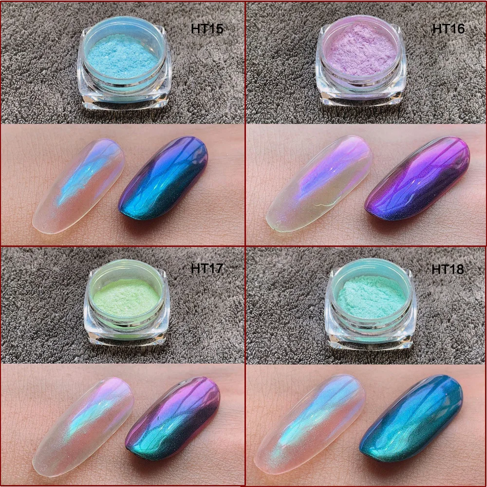 1 Коробка жемчужных глиттеров для ногтей "Неоновый мерцающий зеркальный русалочий погружной белый пурпурный хромовый пигментный пылесос для полировки декора".