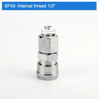 PP40 SP40 PF40 SF40 PH40 SH40 PM40 SM40 Пневматический фитинг C Тип быстродействующего соединителя муфта высокого давления работа на воздушном Компрессоре - Цвет: SF40