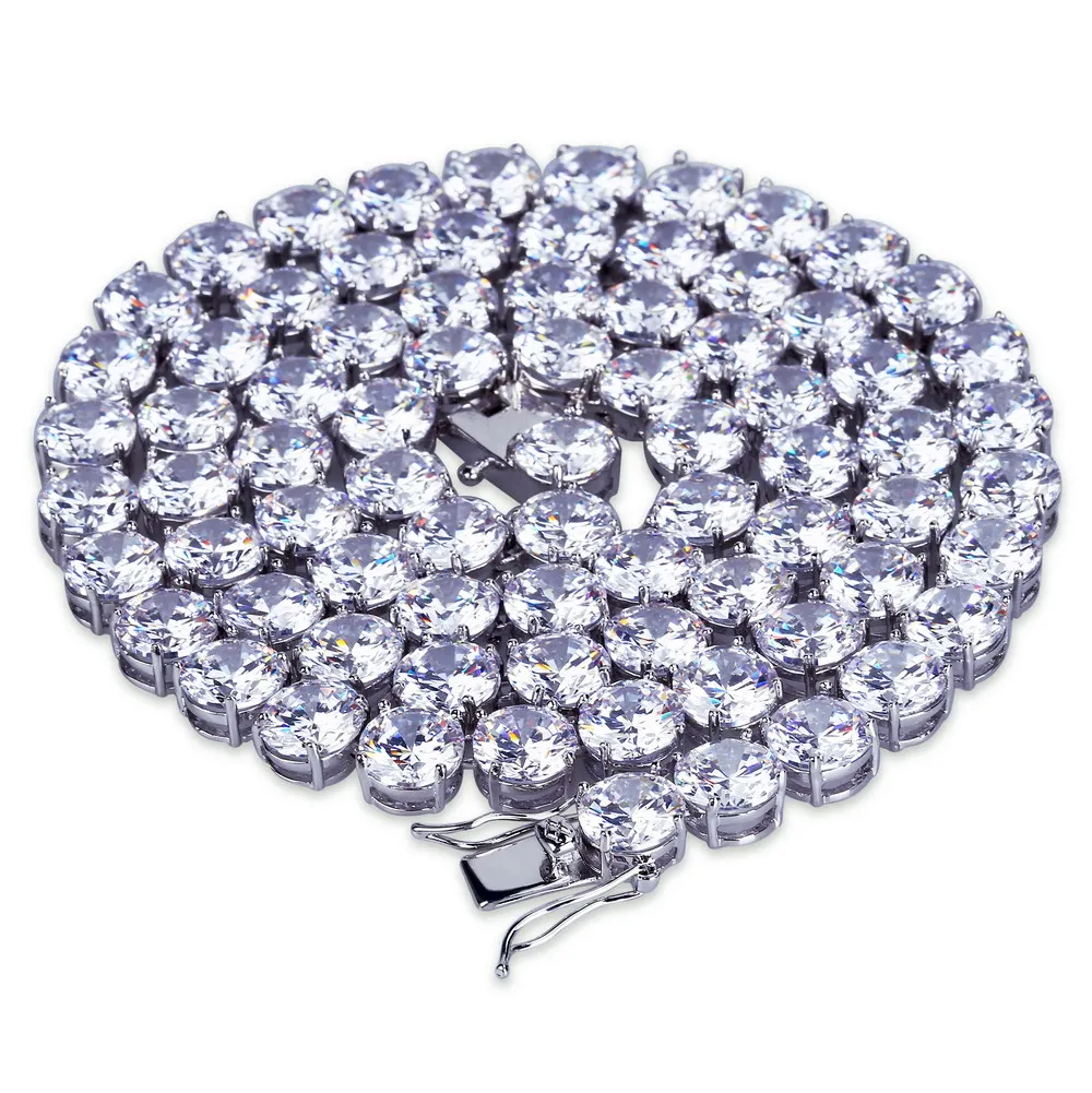 Цепочка GUCY мужская с фианитом ожерелье в стиле хип хоп теннисная цепь сверкающий