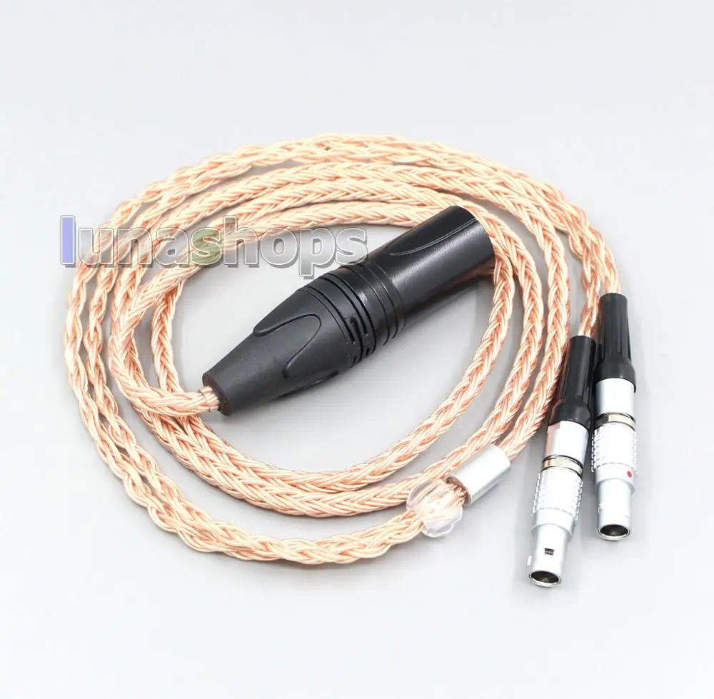 

LN006862 XLR 3 4 Pole 6.5mm 16 Core 7N OCC Headphone Cable For Focal Utopia Fidelity Circumaural Headphone