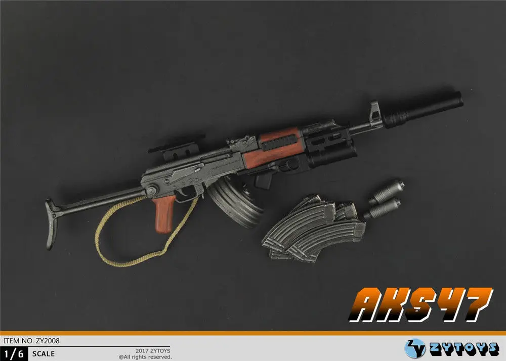 Экшн-фигурка ZYTOYS масштаб 1/6 модель оружия AK47 ZY2008 подходит для 12 дюймов | Игрушки и