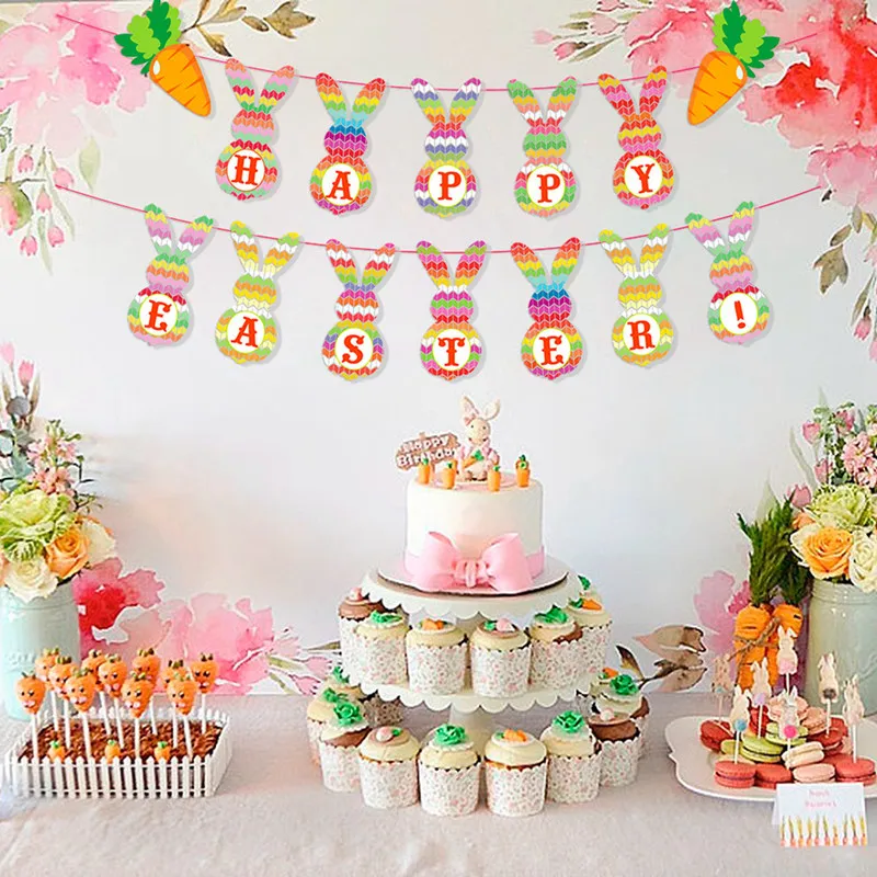 Пасхальный чехол для подушки 45x45 см счастливая фотография дома пасхальные яйца