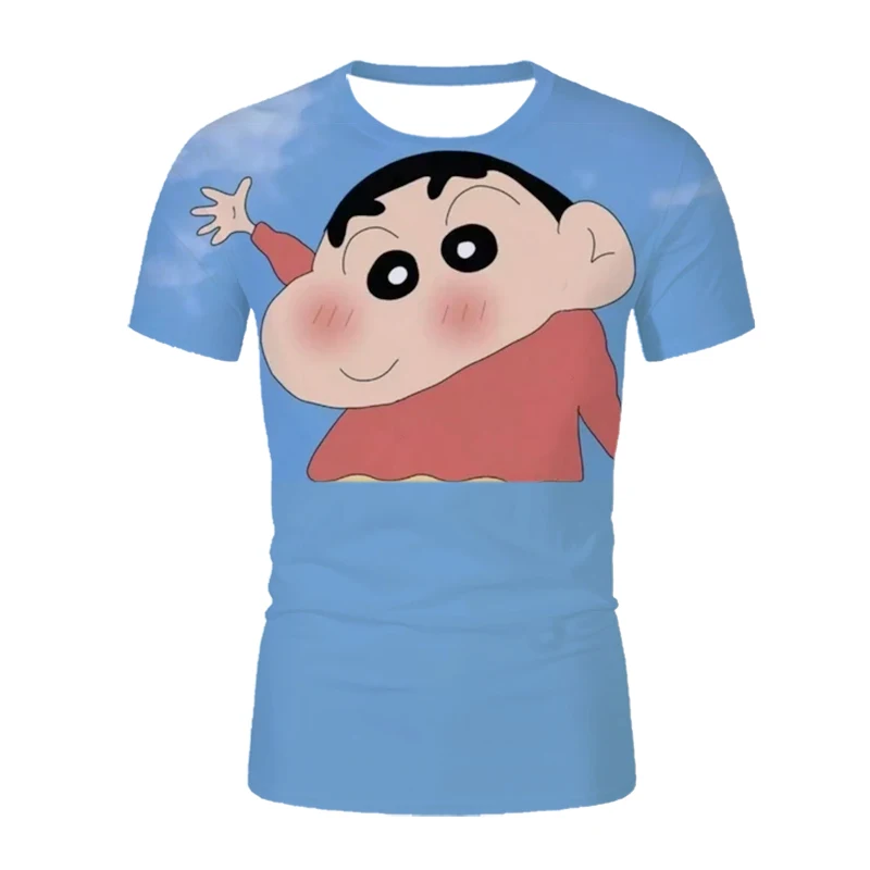 

Cartoon printed summer T-shirts for girls and boys Harajuku Anime O collar football shirtsLeisure men's clothing