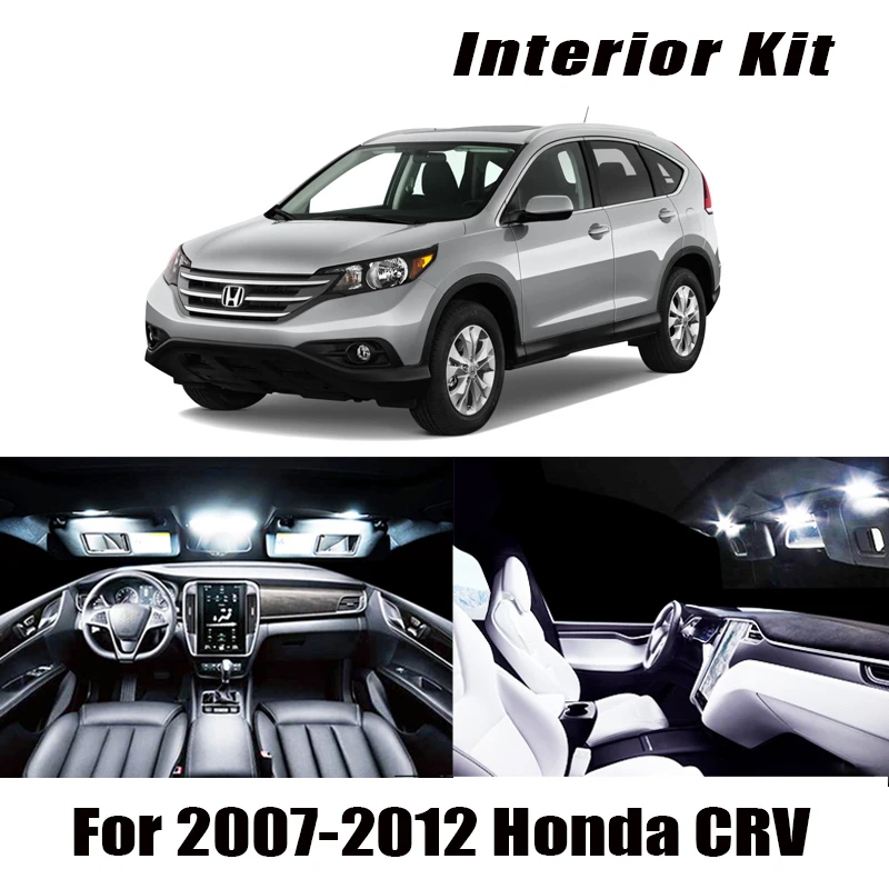 12 шт. без ошибок белый светодиодный светильник комплект интерьера для Honda CRV CR V 2007