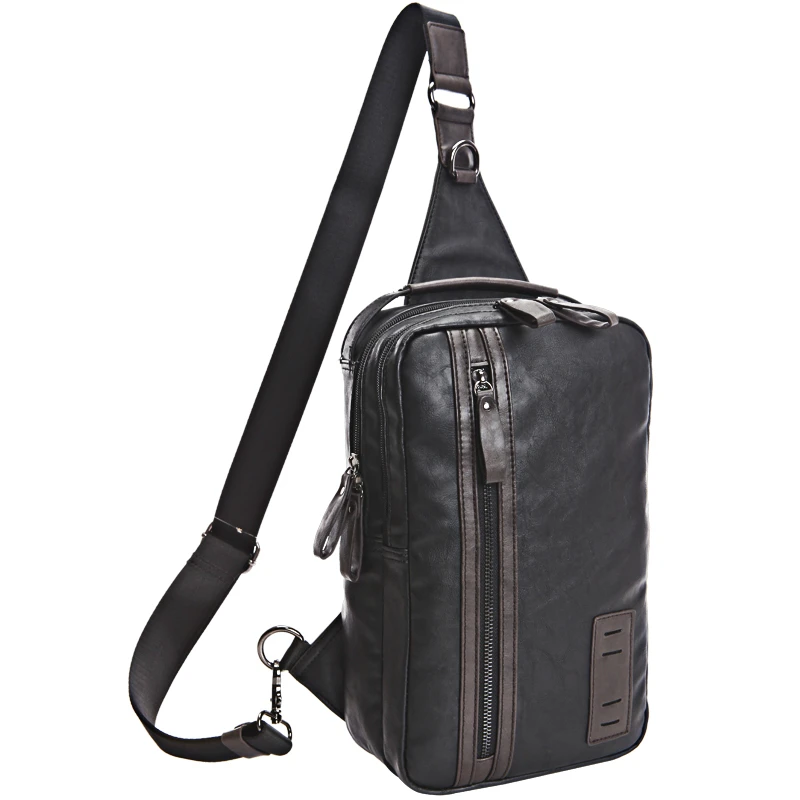Сумка мессенджер мужская из ПУ кожи модный саквояж на плечо в стиле ретро для