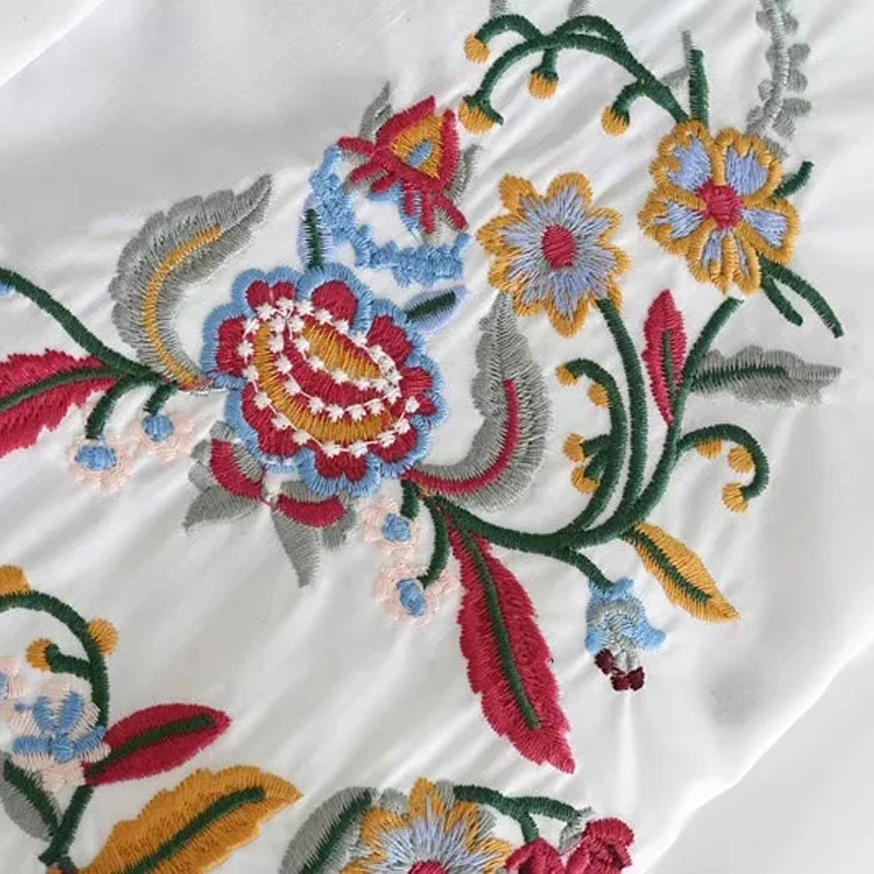 Женская блузка с вышивкой в китайском стиле деловая модная Свободная рубашка