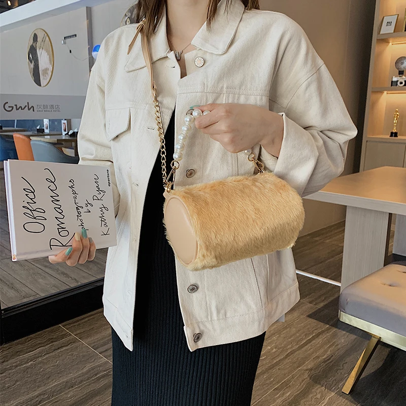 Роскошные сумки женские дизайнерские через плечо из искусственного меха с