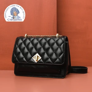 Diamond Lattice Shoulder Bag 2021 Fall New Style Black Fashion Luxury Design Messenger Bag For Ladies Brand Bag Portable Bag