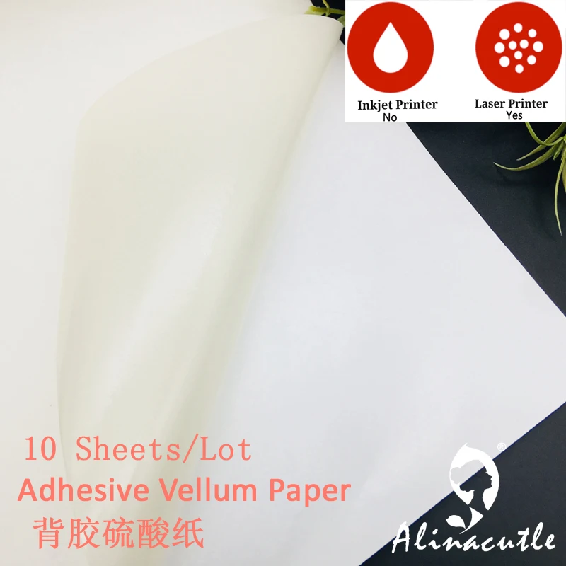 10 шт. A4 самоклеящаяся калька Бумага дизайн для наклейка этикетка с логотипом