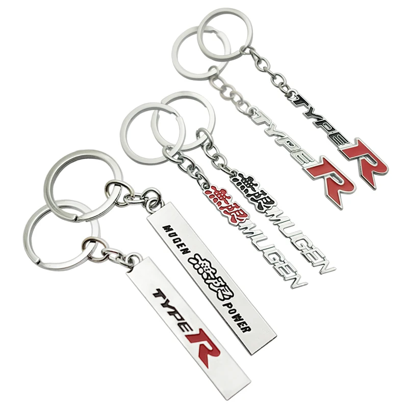 

3D Metal Car Keychain MUGEN Sport TYPER Logo Emblem Badge KeyChain keyring Key Chain For Honda Civic CRV Jazz Accord City Hrv