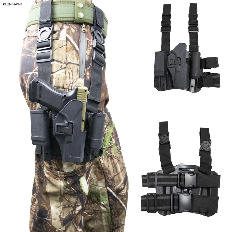 

Fit For Glock 17 19 22 23 31 32 Tactical LegHolster Military Shooting Left/Right Hand Airsoft Pistol Pneumatic Weapons Equipment