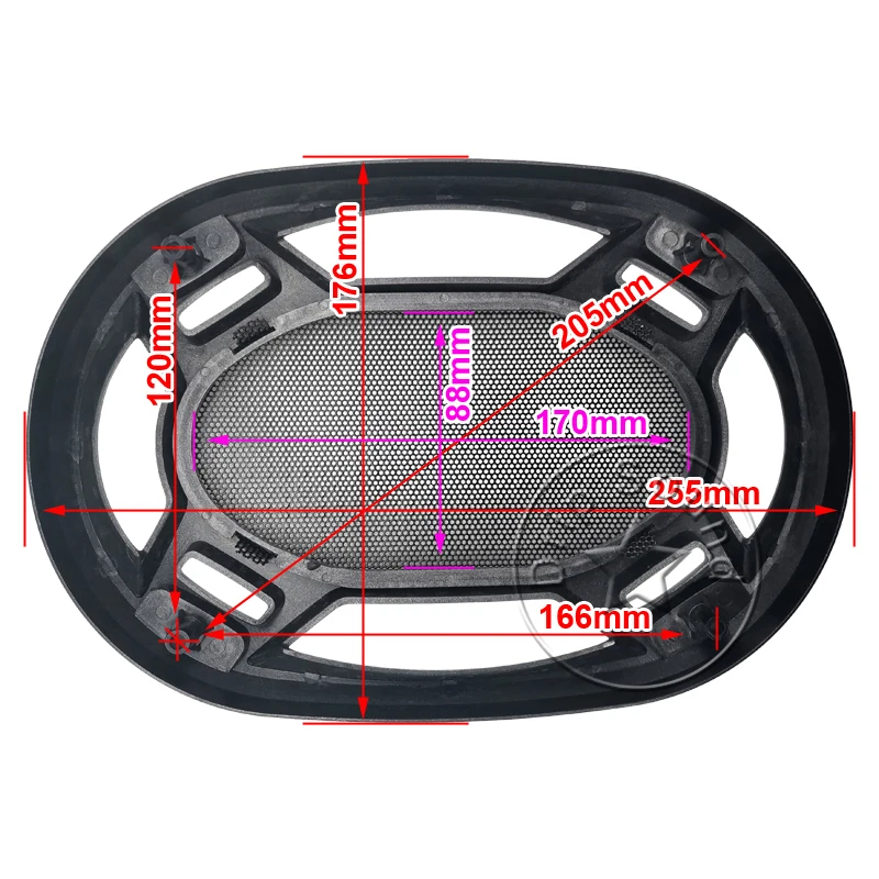 Сетчатая Крышка для автомобильного аудиодинамика 6 дюймов x 9 6x9 декоративная