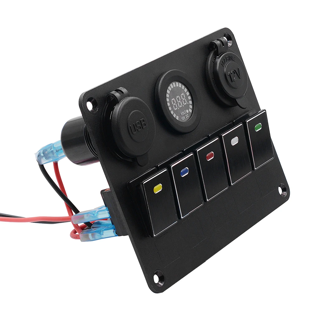 5 цветная панель переключателя защита от огня быстрая зарядка цвет аналогичный