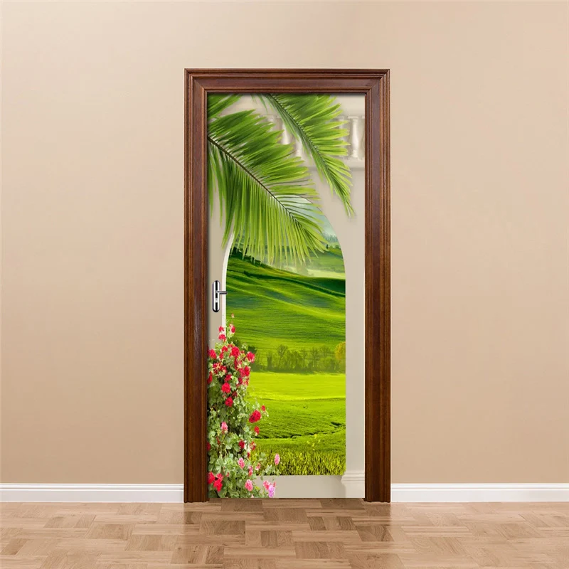 2 шт./компл. ПВХ Самоклеящиеся наклейки на дверь балкона|Дверные наклейки| |