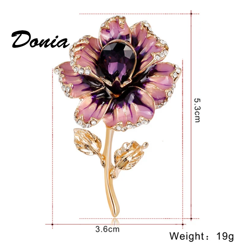 Donia ювелирные изделия модная стеклянная эмалированная брошь окрашенная