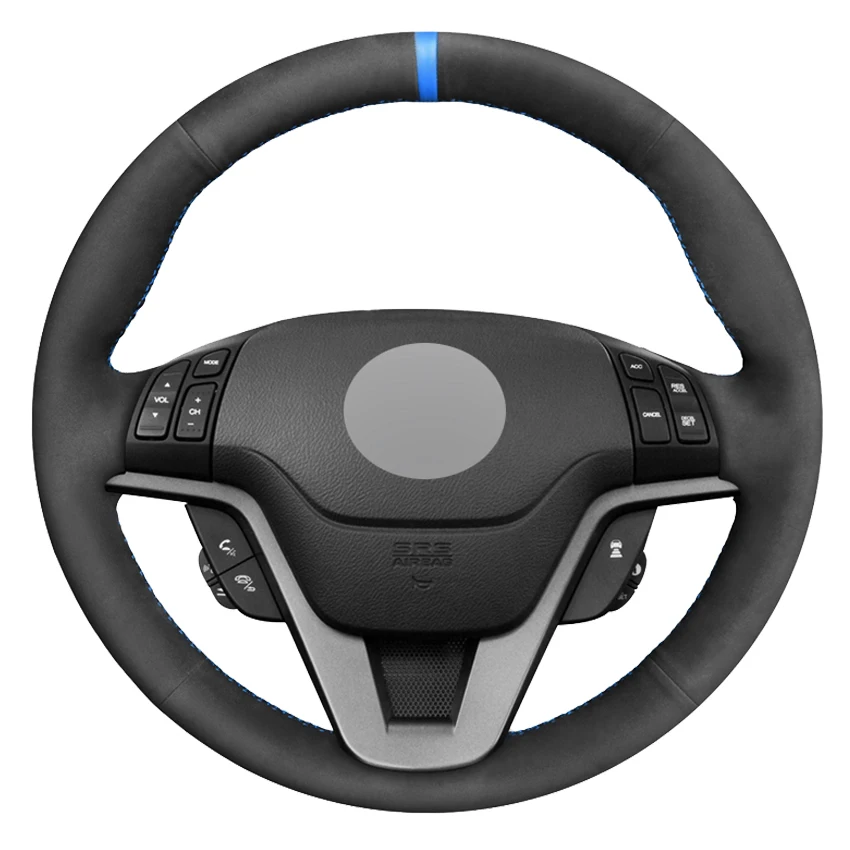 

Black Suede Hand-Stitched Car Steering Wheel Cover For Honda CR-V CRV 2006-2012 Crossroad 2007
