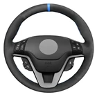 Черная замша ручная строчка для Honda чехол рулевого колеса автомобиля CRV 2006-2012 Crossroad 2007
