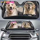 Солнцезащитный козырек на лобовое стекло автомобиля с милым мультяшным принтом собаки для вождения, Универсальный козырек от солнца и УФ-лучей для автомобиля 2020