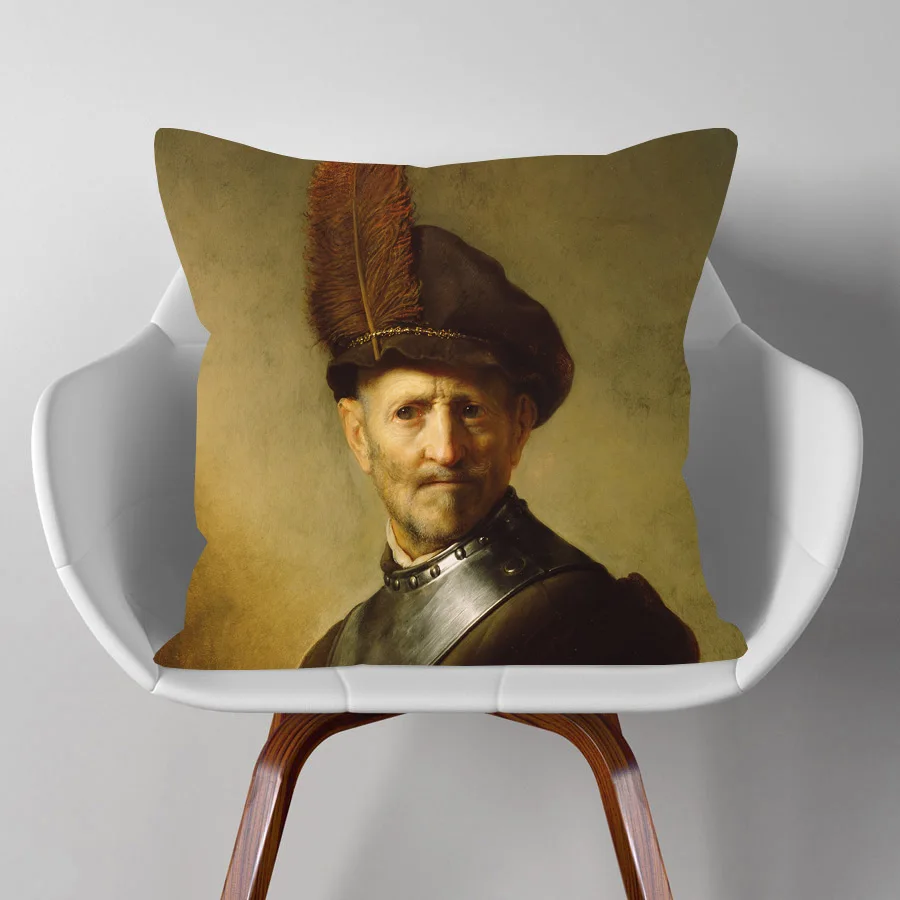 European Famous Oil Painting Portraits Art Cushion Covers Vintage Retro Home Decorative Cover Pillow Case For Sofa Car | Дом и сад