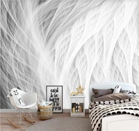 xuesu modern minimalist abstract black and white line feather living room background wall custom wallpaper 8d wall covering