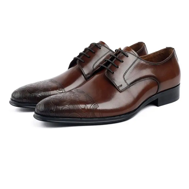 Классические мужские туфли из натуральной кожи модные свадебные в английском