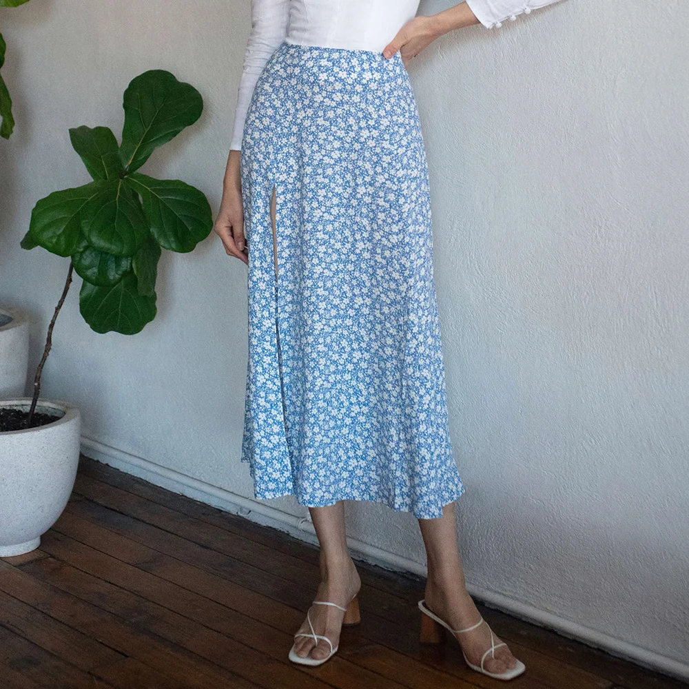 Женская юбка модные элегантные винтажные черные юбки с цветочным рисунком