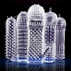 Мужские многоразовые насадки на пенис рукава, бандаж, удлинитель полового члена член, кольца, презервативы с кольца на мошонку, пенис, эрекция, игрушки для мужчин