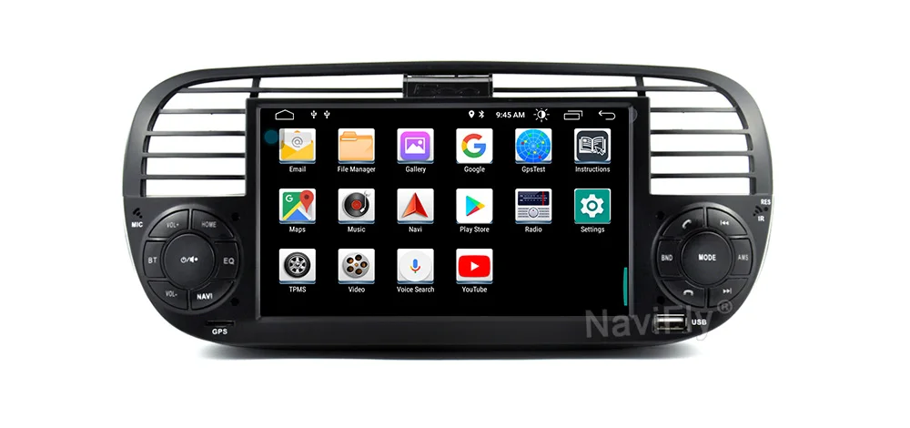 NaviFly ips экран DSP 2 din android 9,0 автомобильный multimidia gps навигатор для FIAT 500 аудио радио авто стерео аудио автомобиля