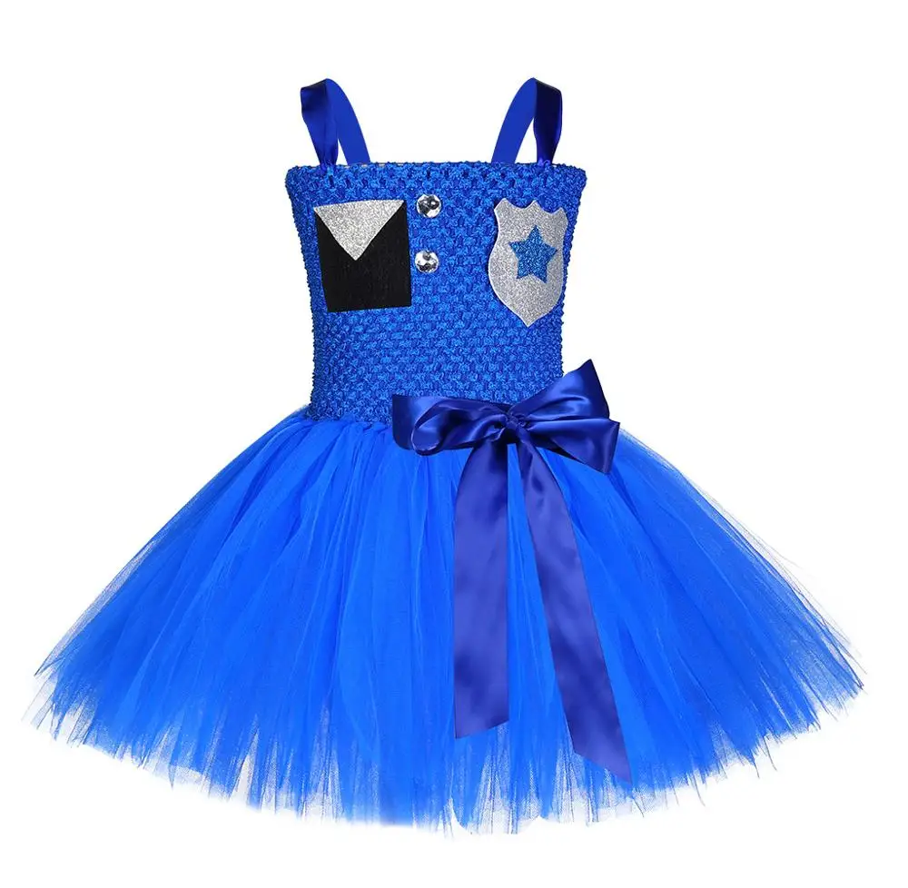 Костюм полицейский для ролевых игр на Хэллоуин Королевский пушистый тюль