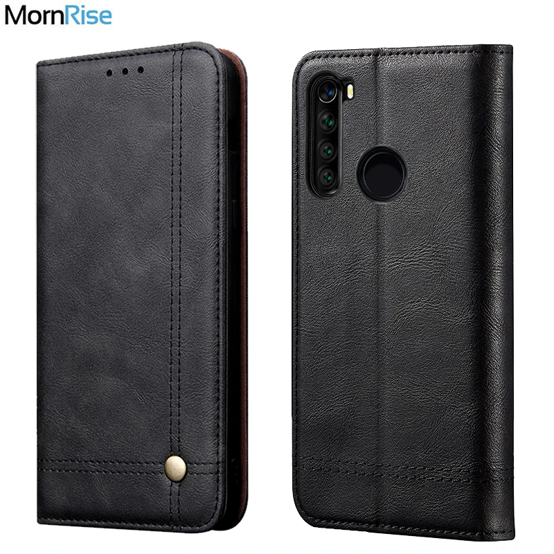 Винтажный кожаный флип чехол для Xiaomi Redmi Note 8 / Pro кошелек роскошная подставка карт