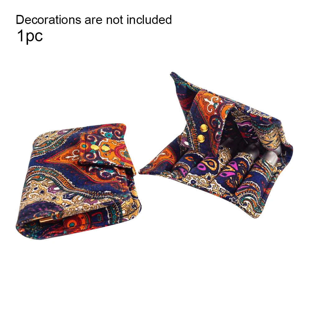 

10 Slots Travel Protective Essential Oil Organizer Gift Print Daily Portable Carrying Case Folding Storage Bag Colorful Canvas