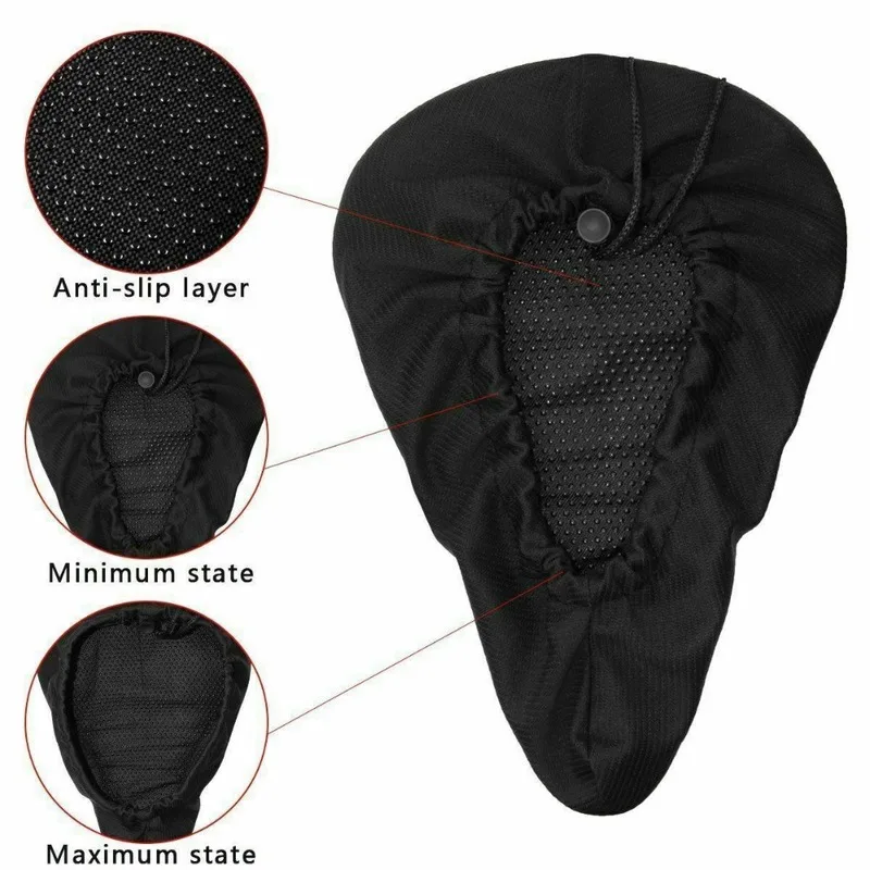 

3D Soft Thickened Bicycle Seat Breathable Bicycle Saddle Seat Cover Comfortable Foam Seat Mountain Bike Cycling Pad Cushion Cove