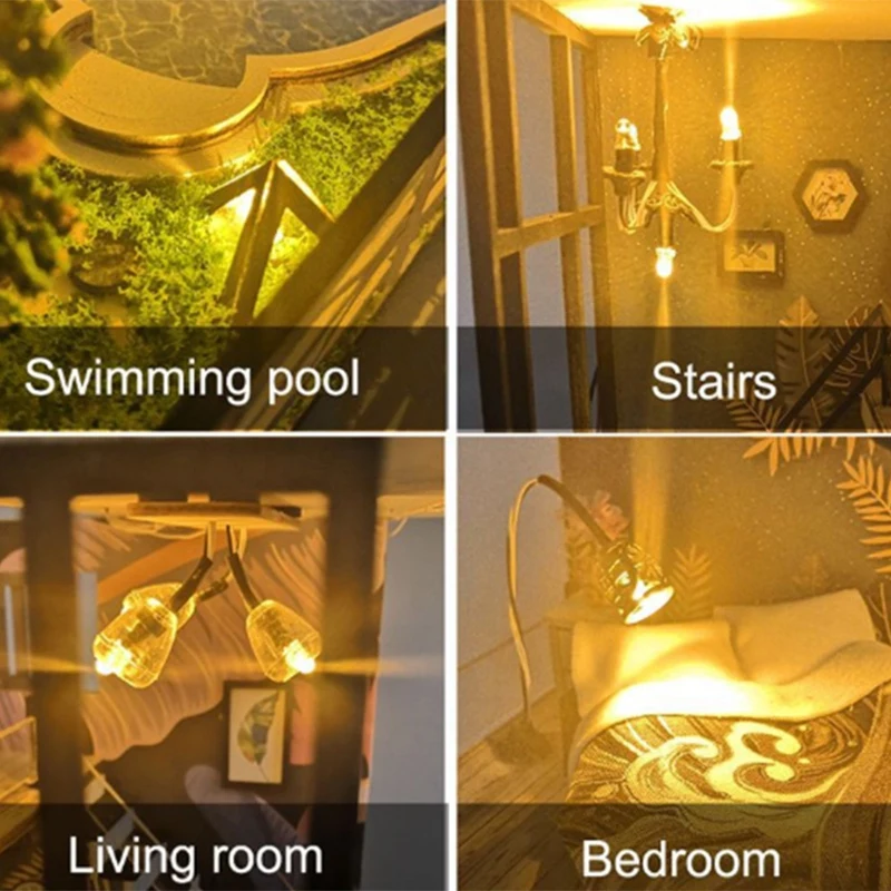 Кукольный домик сделай сам деревянный миниатюрный комплект мебели 3-этажный