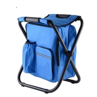 outdoor backpack chair stool portable ice bag thermal insulation fishing beach picnic folding bench