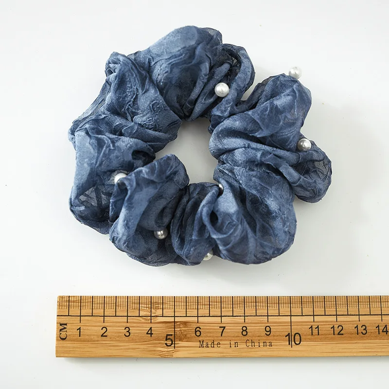 Женские резинки для волос с жемчугом эластичные ленты из органзы аксессуары