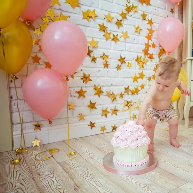 Гирлянда из 4 звёзд украшение на день рождения висячая Бумажная гирлянда флажки