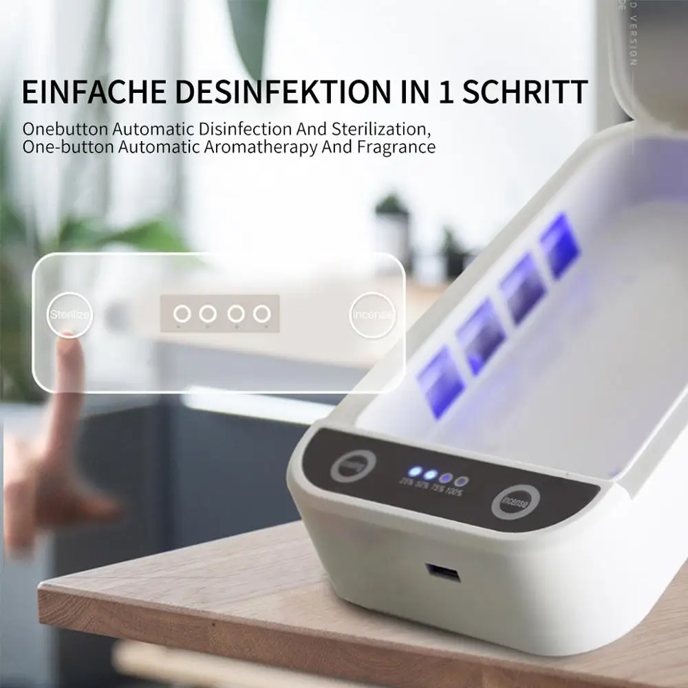 

USB Dual UV Light Phone Sterilizer Box Portable Brush Sterilizer Case Sterilizer Mask Disinfection Boxes Cleaner Esterilizador