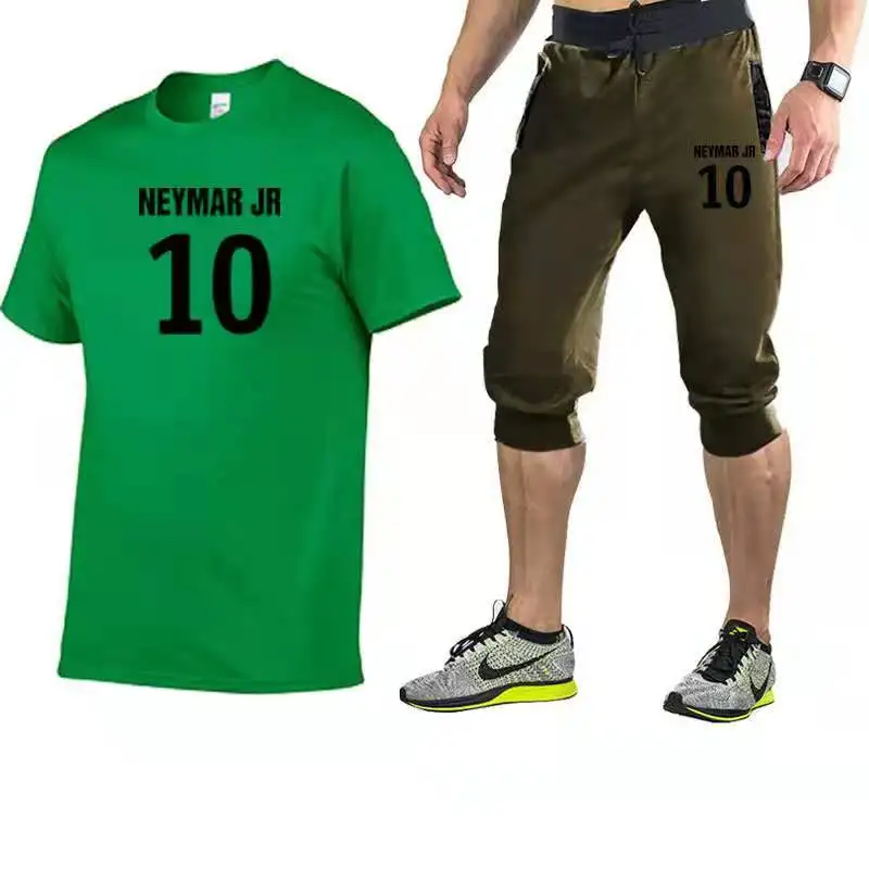 

Summer 2021 Men's T-Shirt 2 Piece Men's Basketball Sports Fitness 10 Digital Print Short Sleeve + Men's Suit