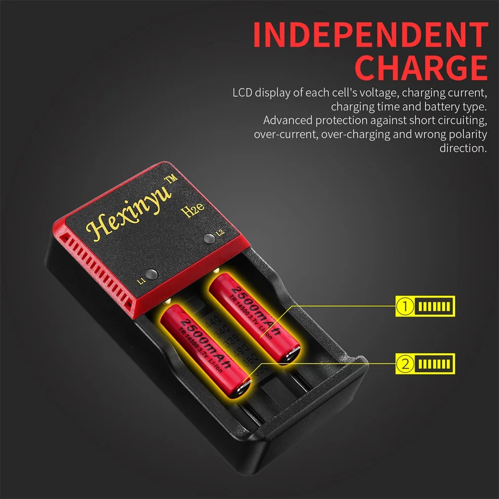 Зарядное устройство для аккумуляторов с цифровым ЖК дисплеем Улучшенная защита