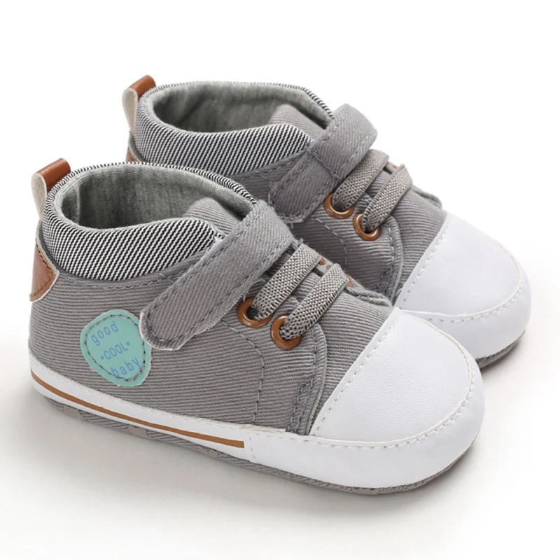 

Baby shoes Boy Girl Shoes Sole Soft Canvas Solid Footwear For Newborns Toddler Crib Shoes