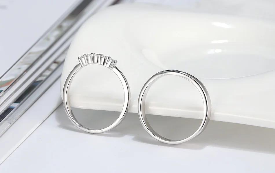ORSA JEWELS простые S925 блестящие парные кольца из стерлингового серебра обручальное кольцо подарок на день Святого Валентина стильные Драгоценности SR195
