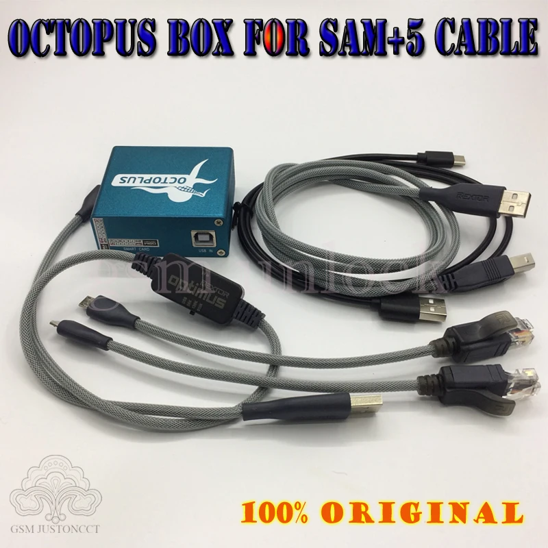 Gsmjustoncct octopus/Octoplus коробка для SAMSUNG 5 кабели для SAM разблокировка флэш