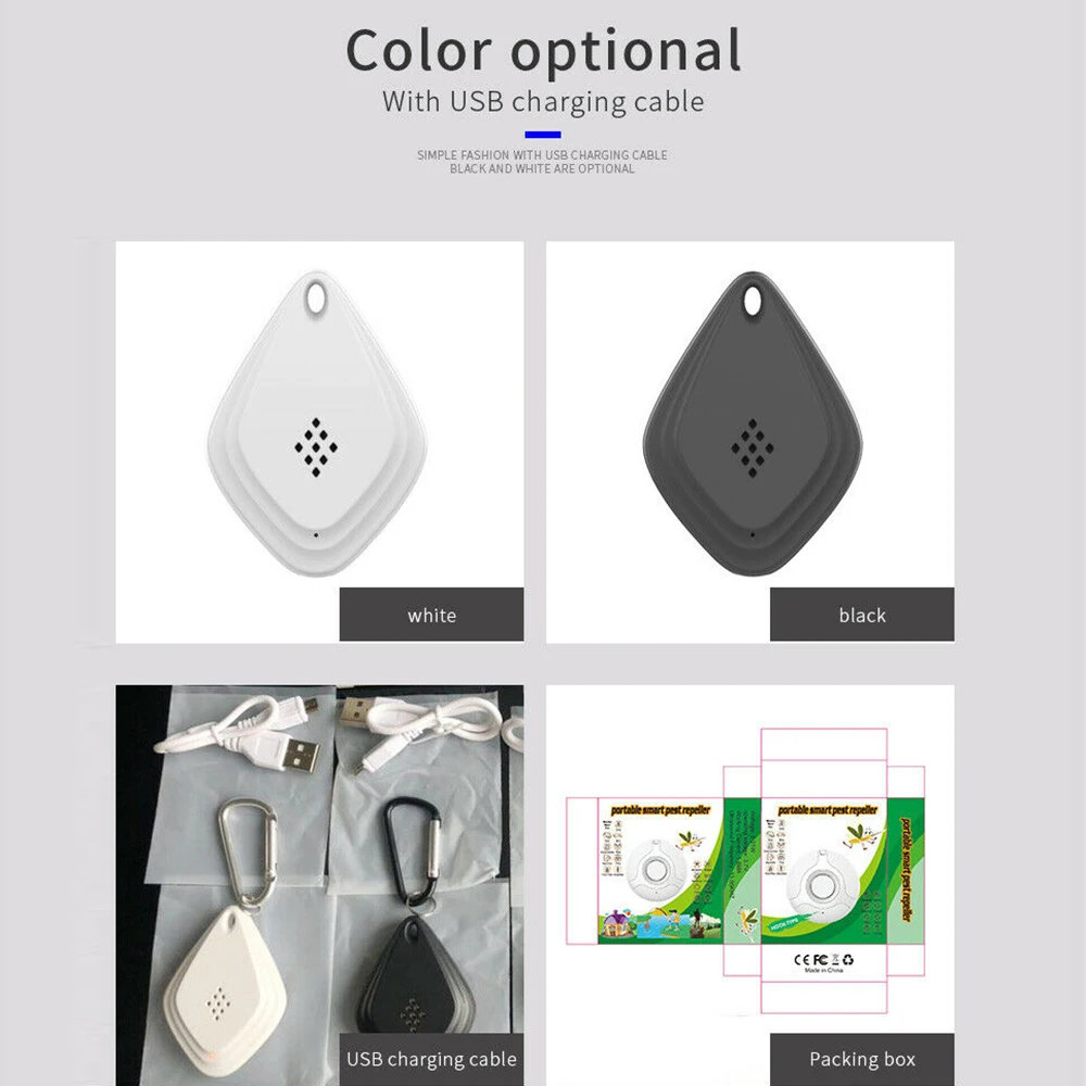 Гибкий ультразвуковой отпугиватель от блох портативный легкий Отпугиватель