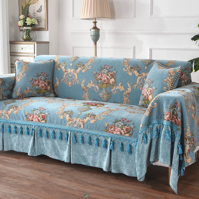 Покрывало для дивана в европейском стиле американский плотный чехол из синели с