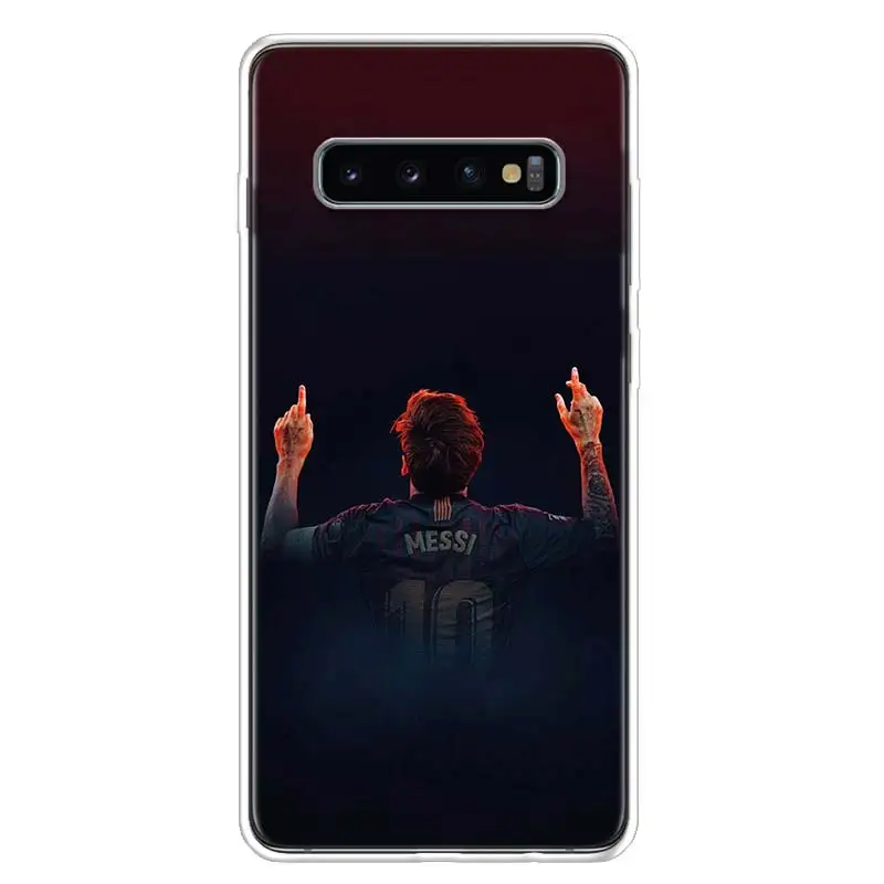 Месси крышка чехол для телефона для samsung Galaxy S10+ Note 10 9 8 S9 S8 J4 J6 J8 плюс S7 S6 корпус под плетенную сумку