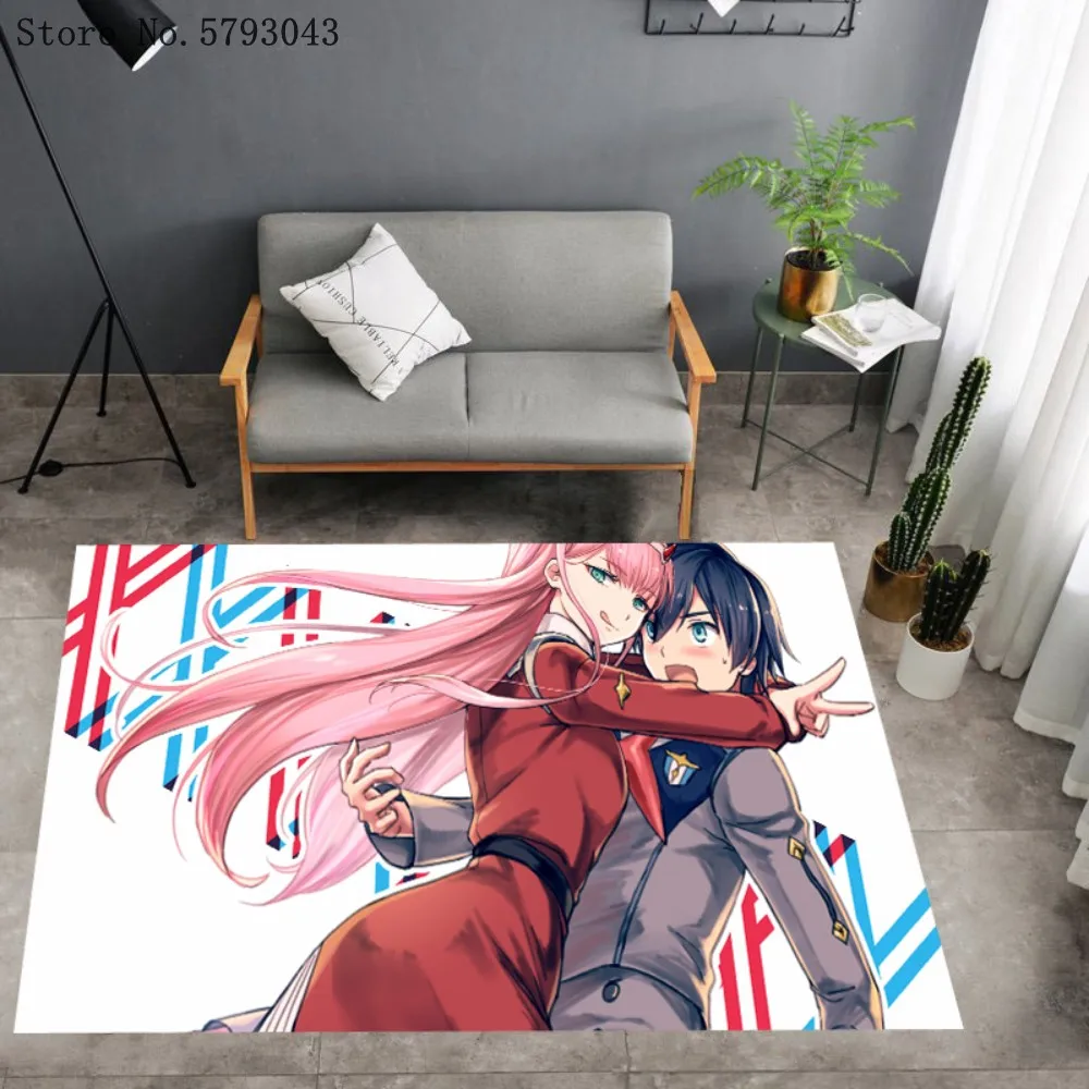 

DARLING In The FRANXX Area Carpet 3D Print Japan Animation Soft Large Carpet For Bedroom Room Non-Slip Floor Carpet Decoration
