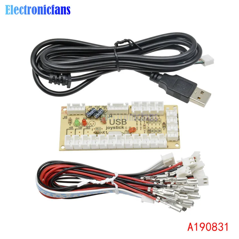 USB энкодер для аркадных игр с нулевой задержкой ПК джойстика и кнопки MAME Fight Stick