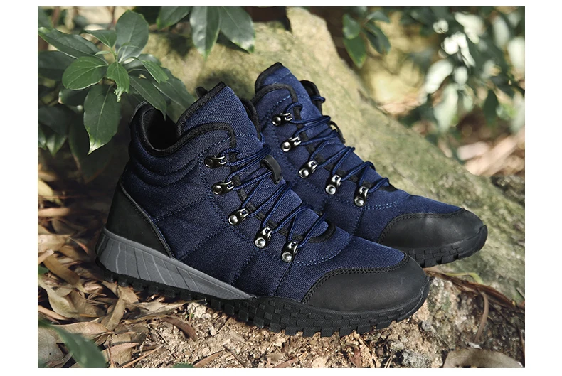 Hemmyi/Новинка; сезон осень-зима; мужские походные ботинки из водонепроницаемой ткани; нескользящие мужские кроссовки с высоким берцем; треккинговые ботинки; тактические ботинки