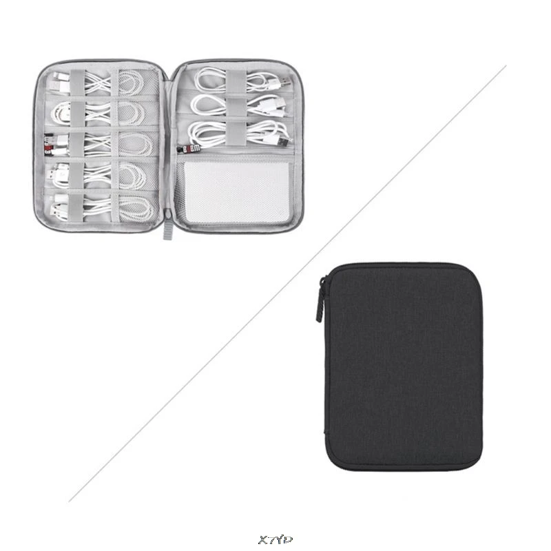 Single Layer Small Дорожная цифровая сумка для хранения Кабельный органайзер сумка USB кабель зарядное устройство для наушников Чехол Apple Watch спортивный ремешок Oragnizer чехол - Цвет: Single Layer Small